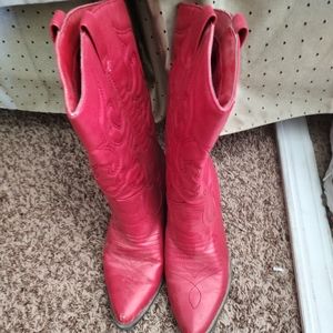Pink cowboy boots
